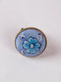 Blue Pottery Ring for Women